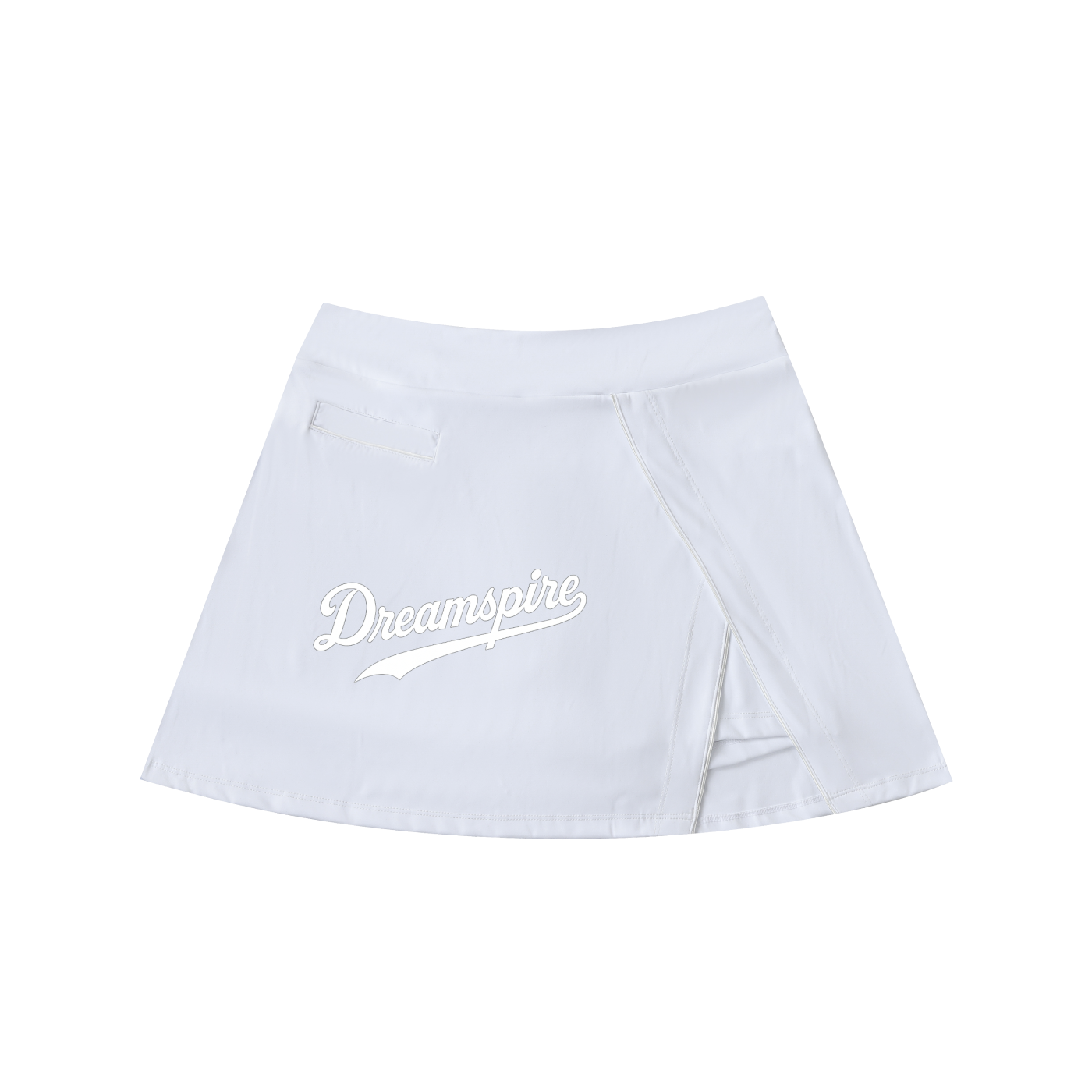 High-Waist Pocketed A-Line Skirt
