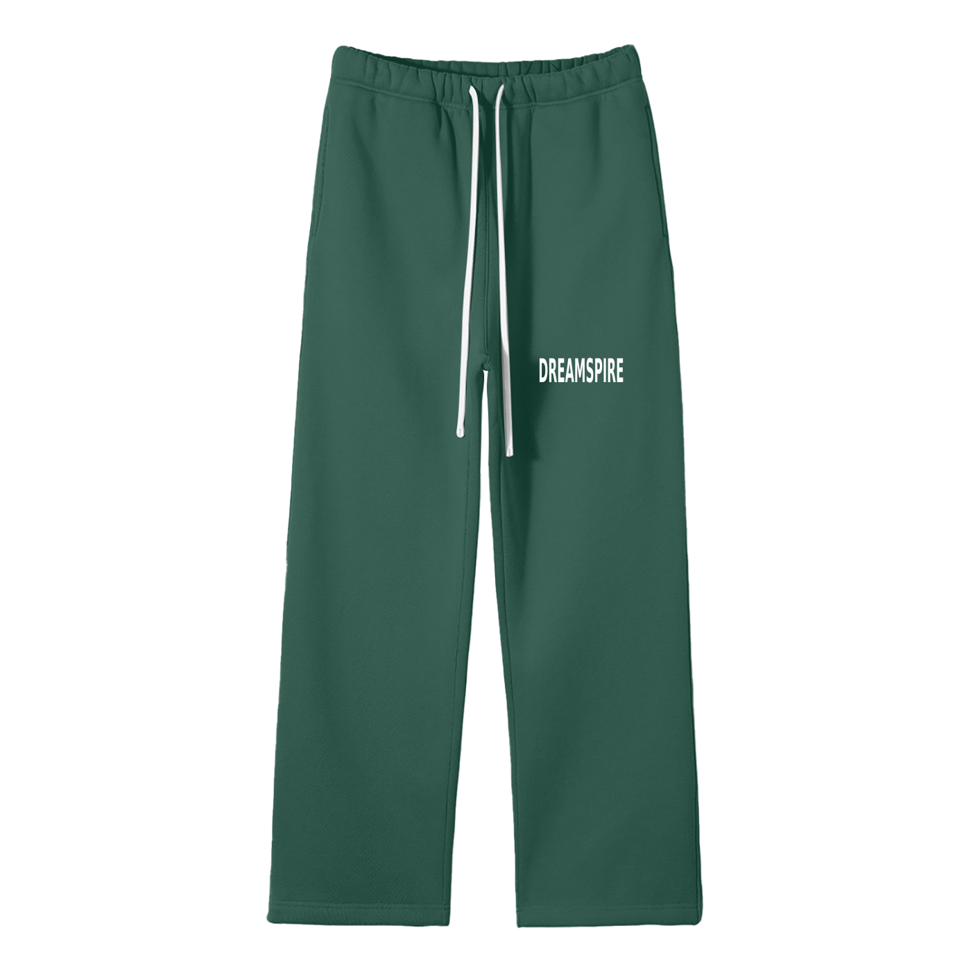 Streetwear Unisex Solid Color Fleece Straight Leg Pants