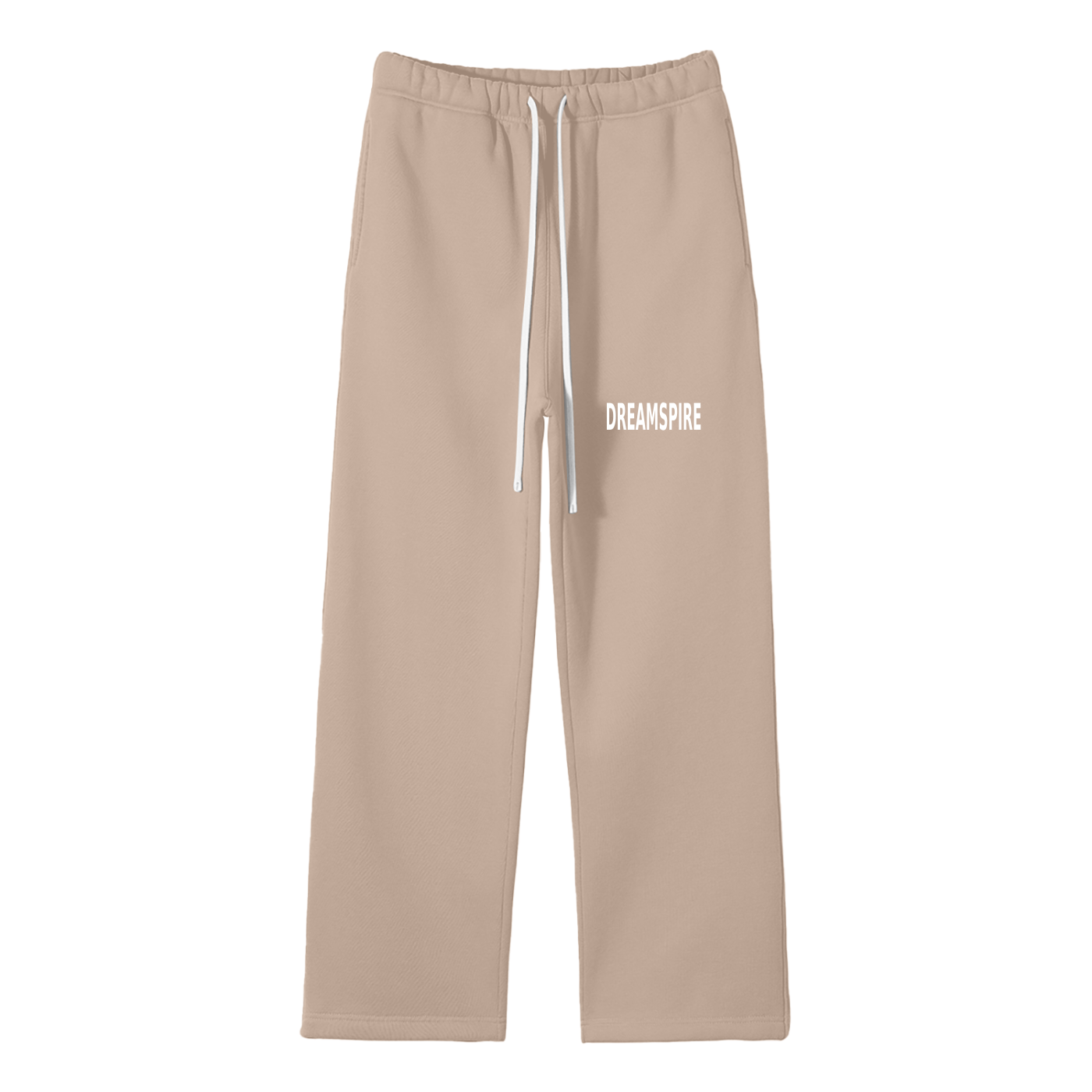 Streetwear Unisex Solid Color Fleece Straight Leg Pants