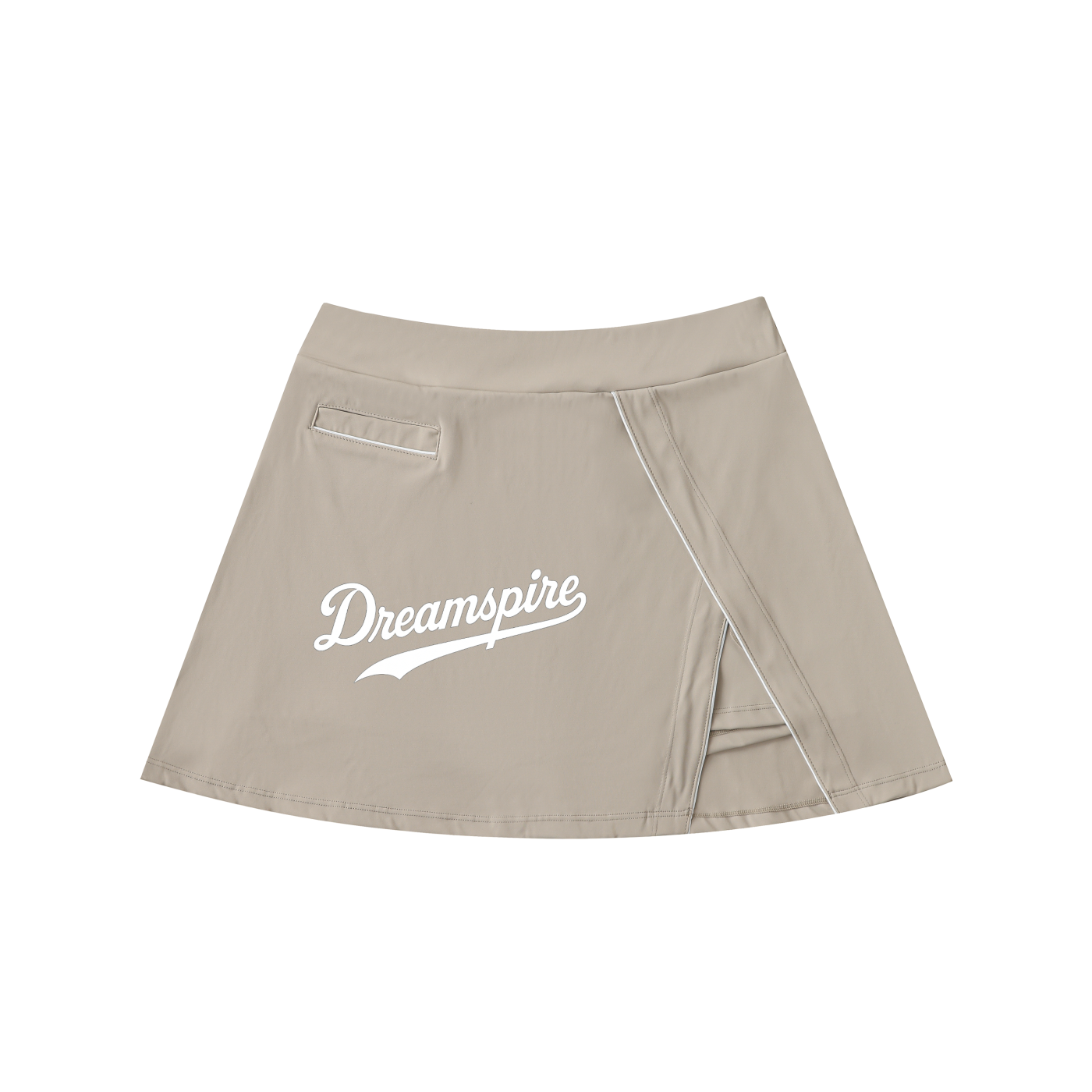 High-Waist Pocketed A-Line Skirt