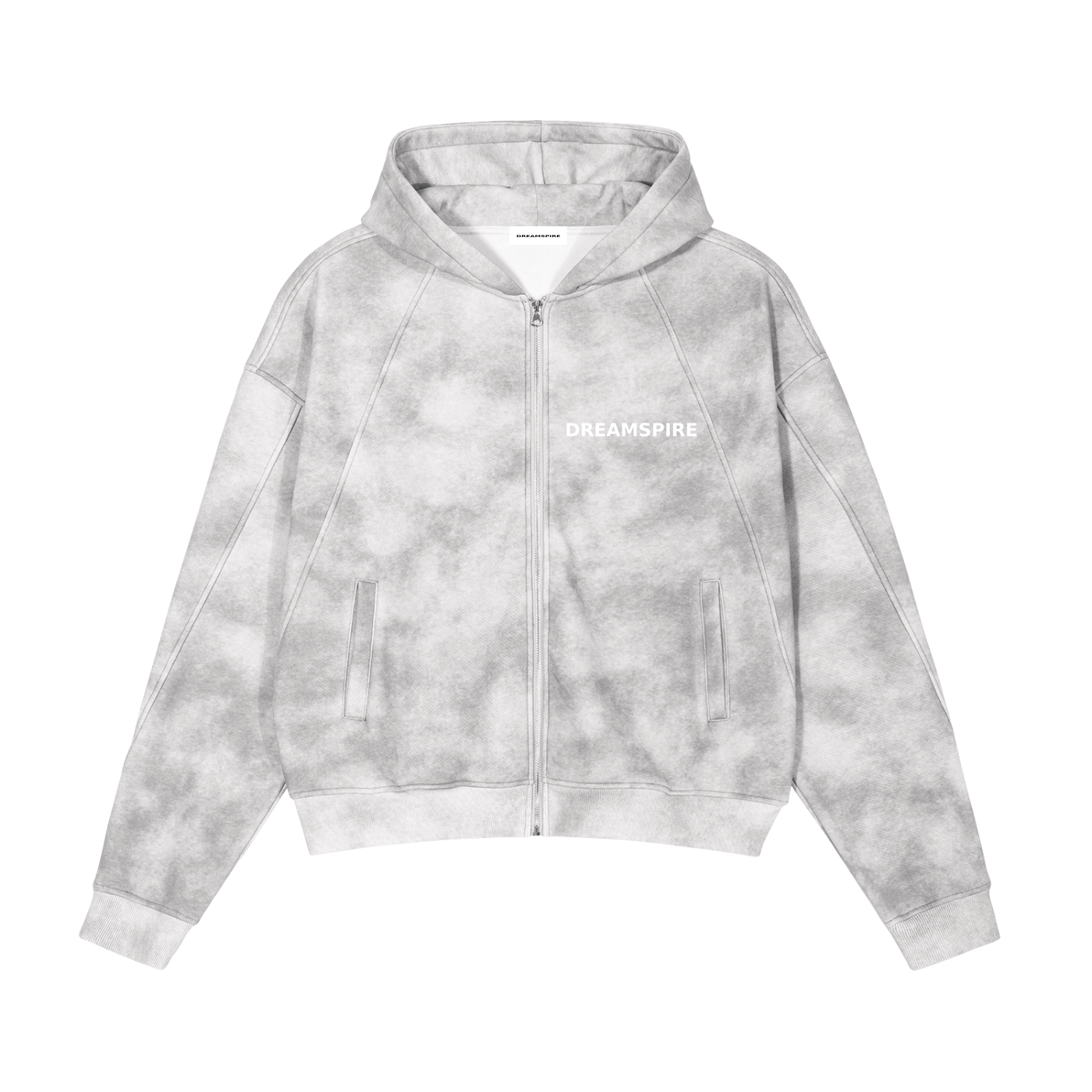 Dreamspire Basic logo Dirty Washed Zip-Up Fleece Hoodie