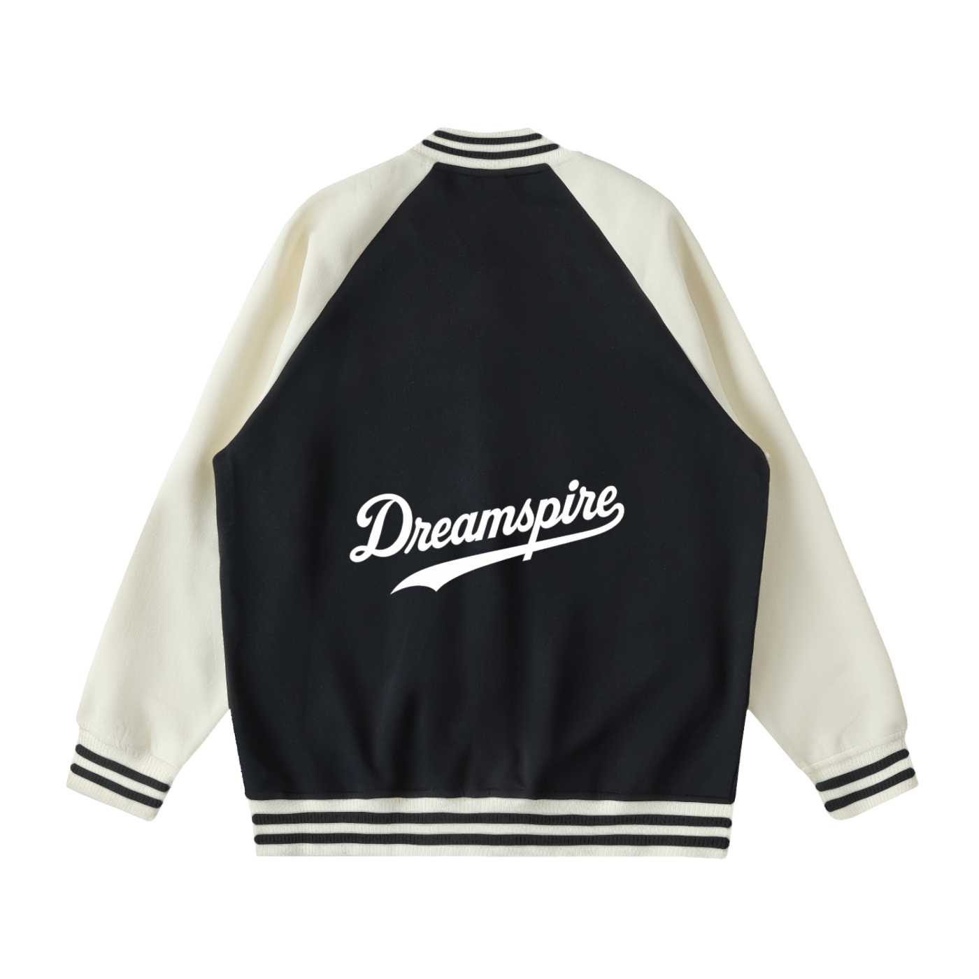Two Tone Raglan Sleeve Varsity Jacket