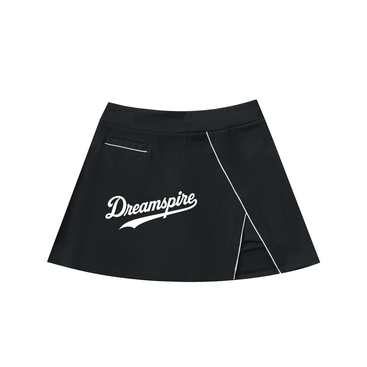 High-Waist Pocketed A-Line Skirt