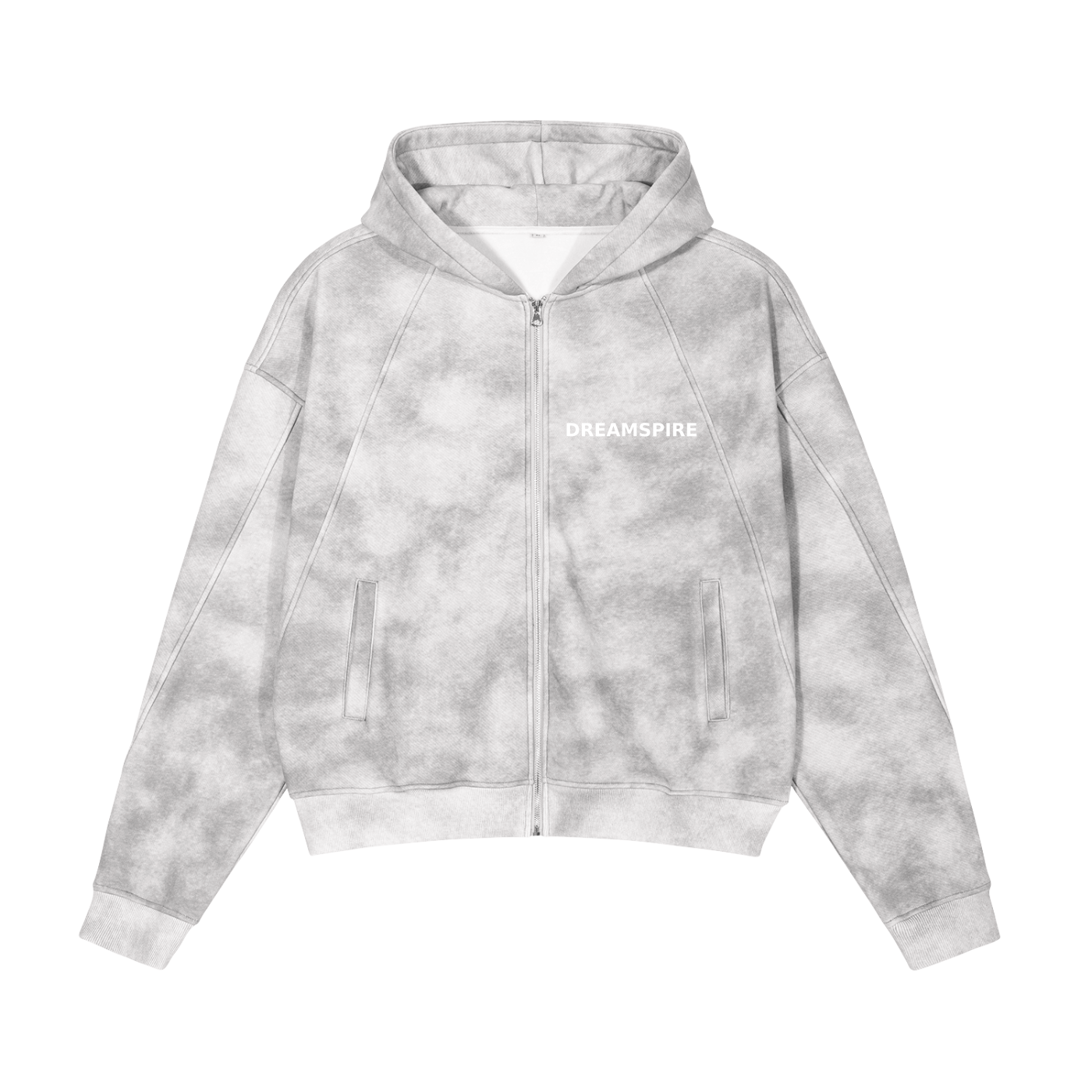 Dreamspire Basic logo Dirty Washed Zip-Up Fleece Hoodie