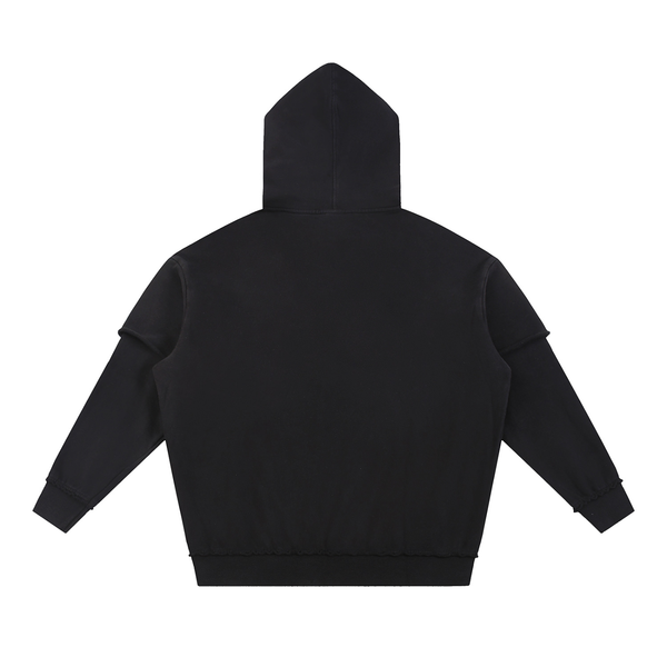 Dreamspire Classic logo Snow Washed Raw Edge Double Layered Hoodie