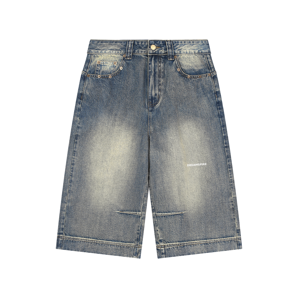Dreamspire Classic logo Vintage Wash Baggy Denim Shorts