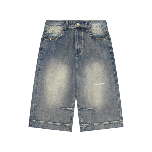 Dreamspire Classic logo Vintage Wash Baggy Denim Shorts
