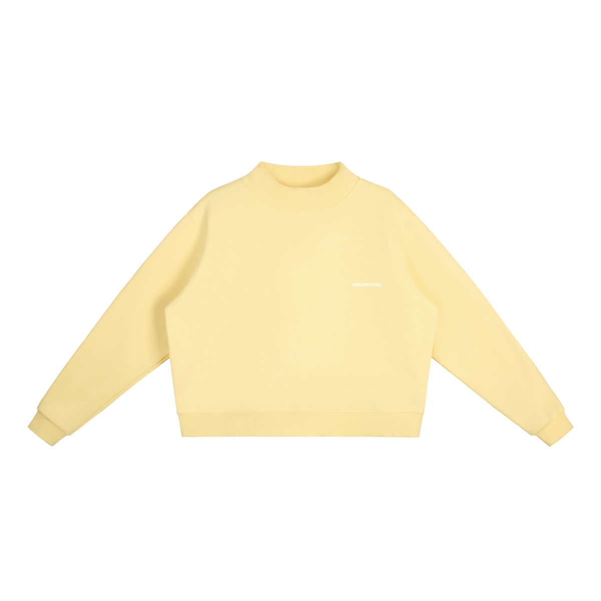 Dreamspire Classic logo Essential Fleece Mock-Neck Crew Sweatshirt