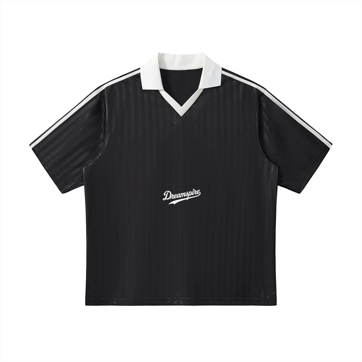 Dreamspire Baseball logo Contrast Collar Striped Soccer Jersey