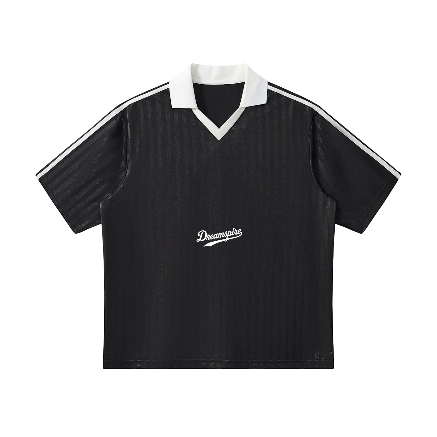 Dreamspire Baseball logo Contrast Collar Striped Soccer Jersey