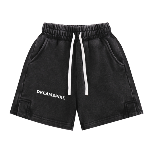 Dreamspire Classic Logo,Dreamspire Kids Shorts,Snow Washed Shorts,Premium Cotton Kidswear