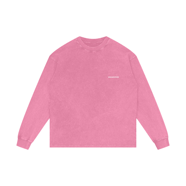 Dreamspire Classic logo Acid Wash Oversize Long Sleeve T-Shirt