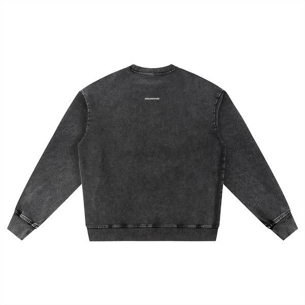 Dreamspire Classic logo Snow Wash Oversized Crewneck Sweatshirt