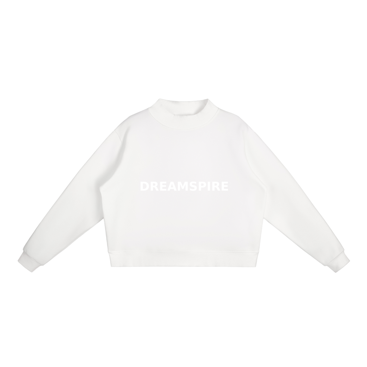 Dreamspire Classic logo Essential Fleece Mock-Neck Crew Sweatshirt