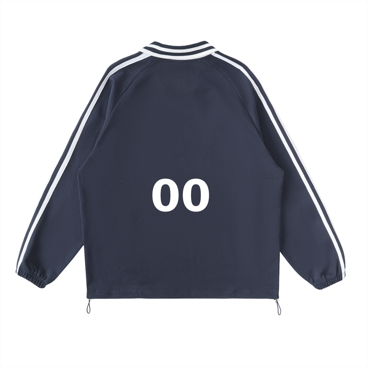 Dreamspire Baseball Contrast Striped Lapel Collar Sweatshirt