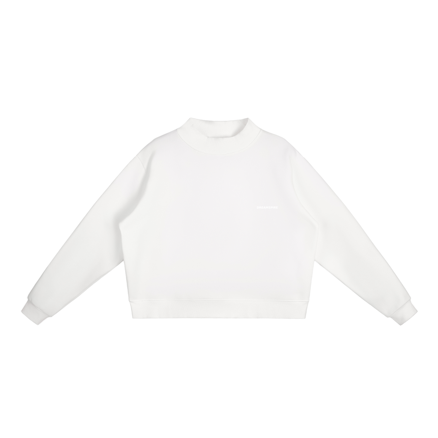 Dreamspire Classic logo Essential Fleece Mock-Neck Crew Sweatshirt