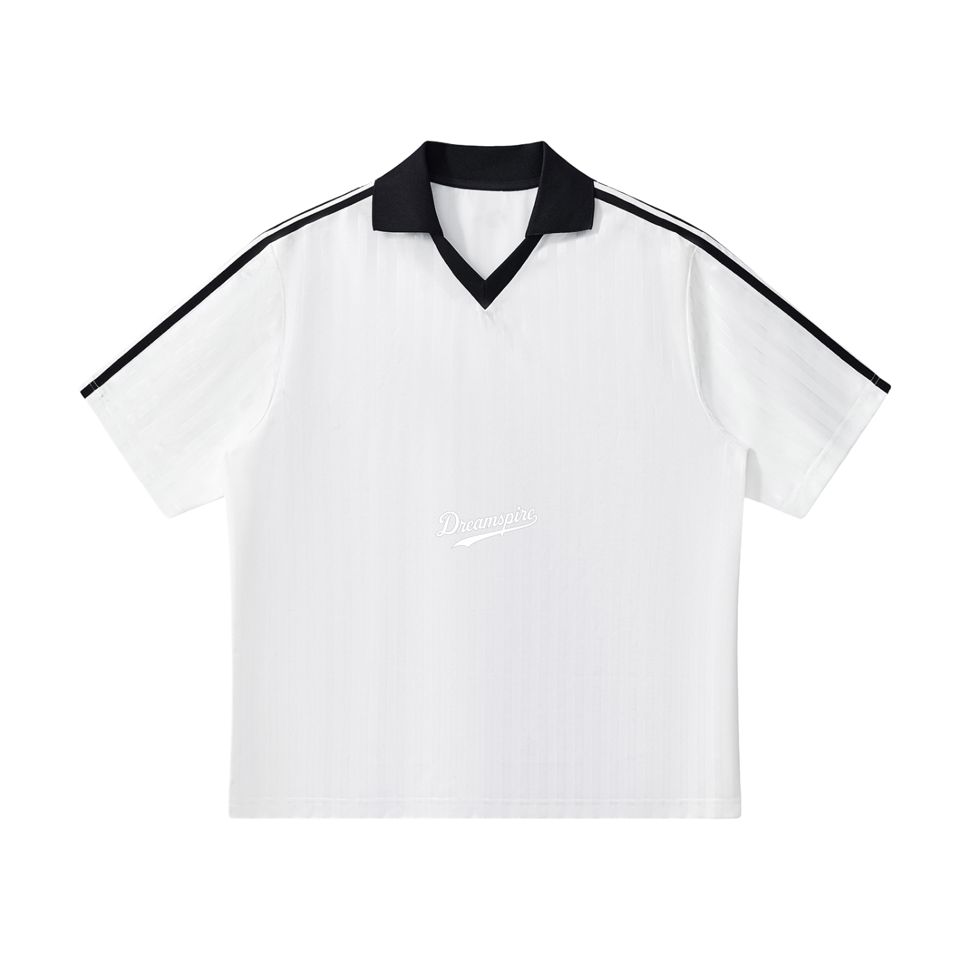Dreamspire Baseball logo Contrast Collar Striped Soccer Jersey