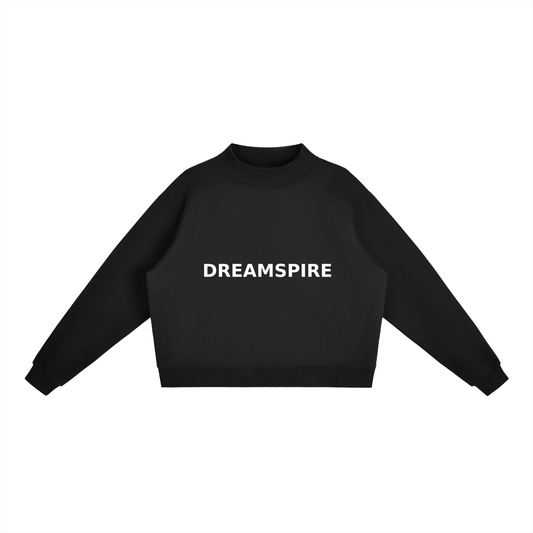 Dreamspire Classic logo Essential Fleece Mock-Neck Crew Sweatshirt