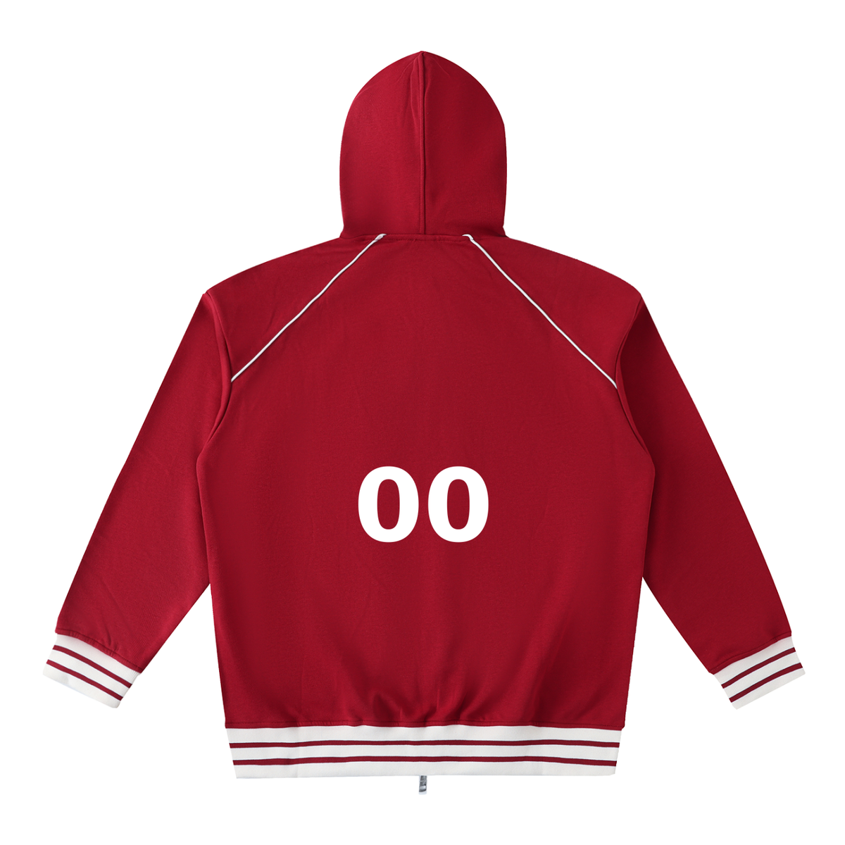 Dreamspire Baseball Striped Trim Zip-Up Hoodie