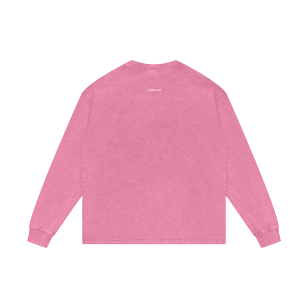 Dreamspire Classic logo Acid Wash Oversize Long Sleeve T-Shirt