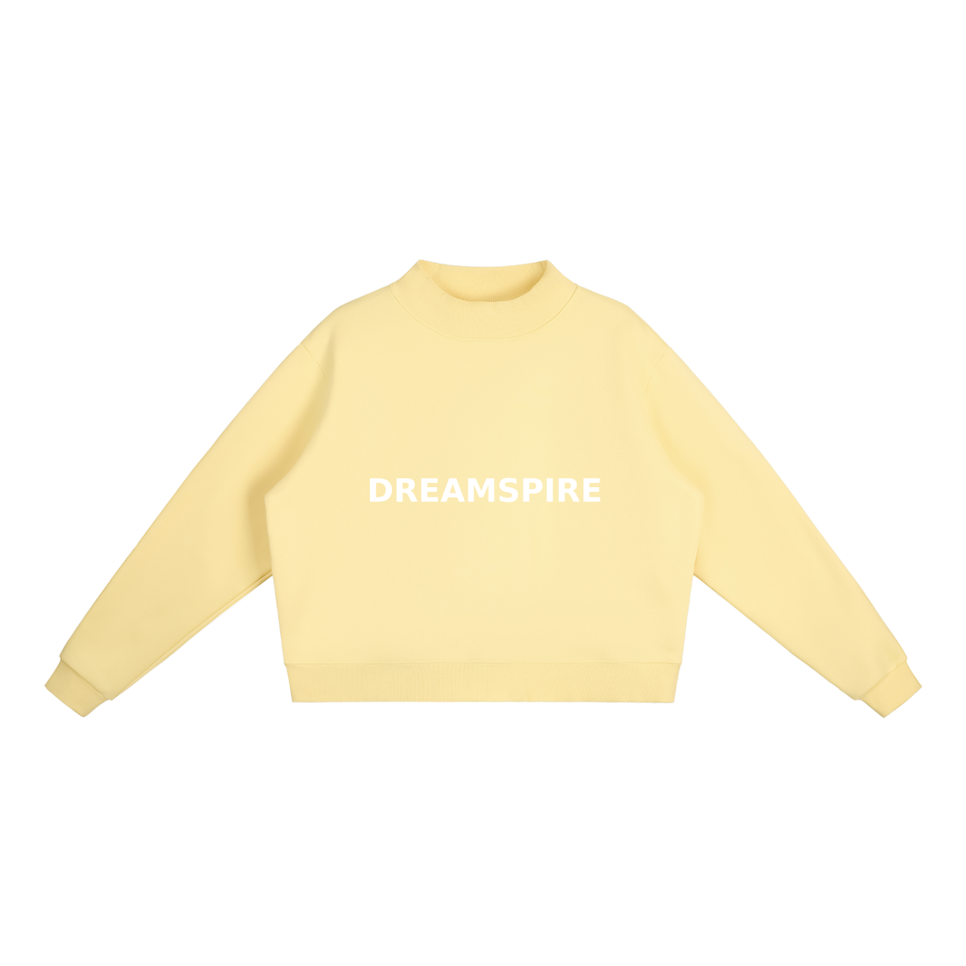 Dreamspire Classic logo Essential Fleece Mock-Neck Crew Sweatshirt