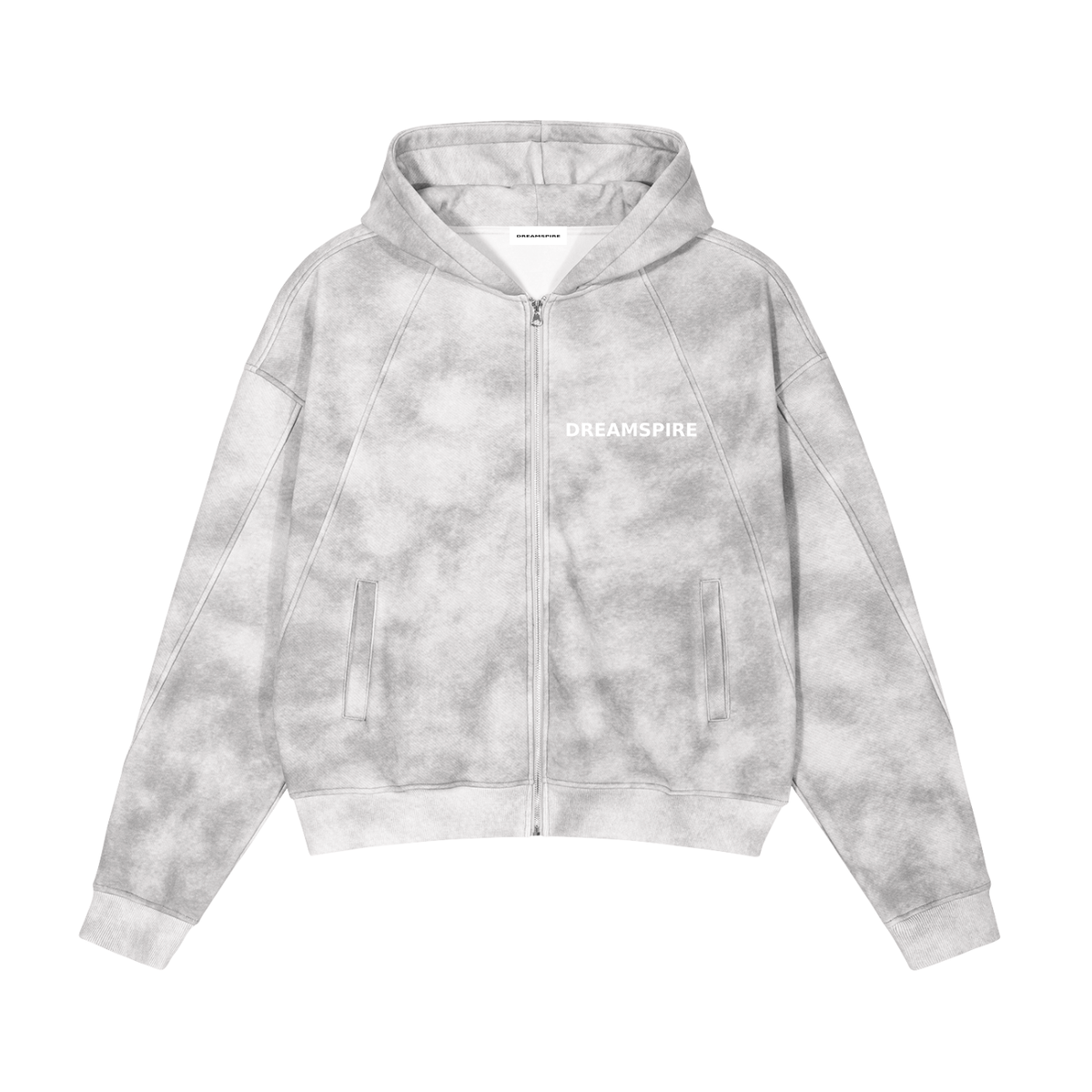 Dreamspire Basic logo Dirty Washed Zip-Up Fleece Hoodie