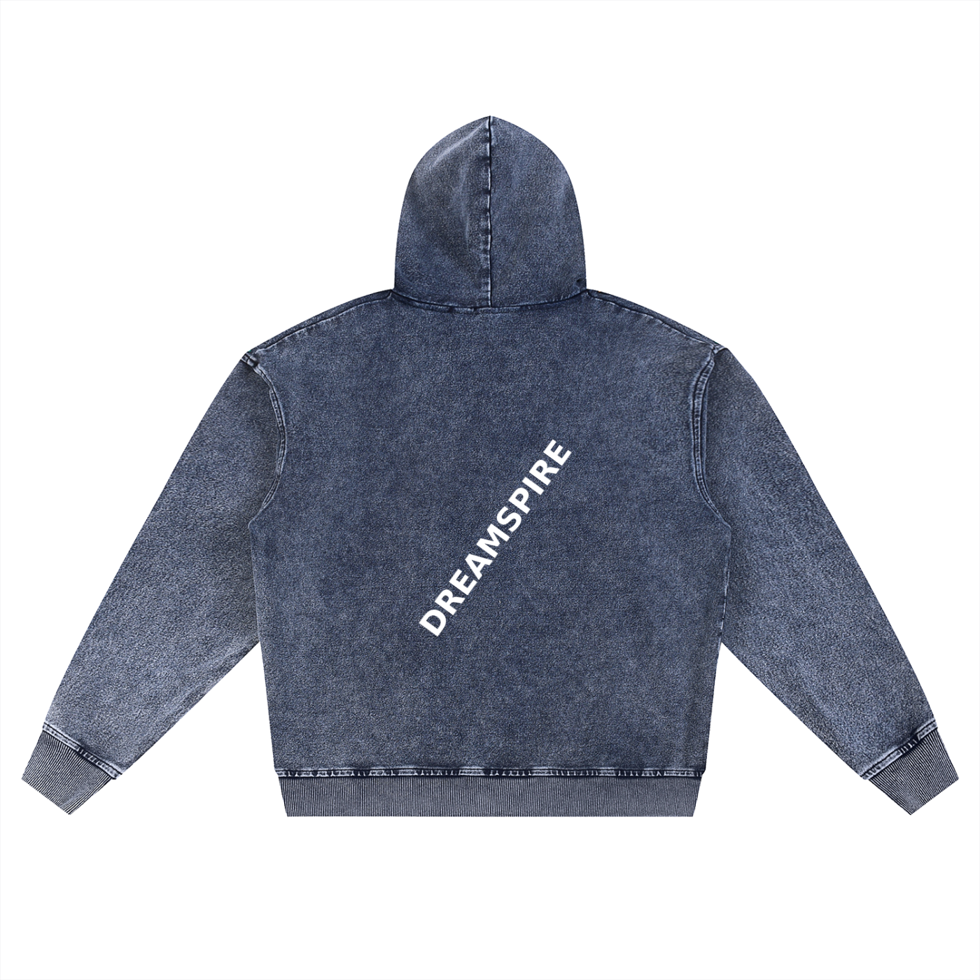 Dreamspire Classic logo Snow Wash Oversized Zip-Up Hoodie
