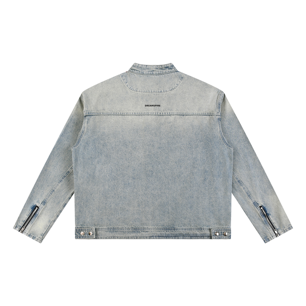 Dreamspire Classic logo Vintage Wash Zip Denim Jacket