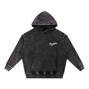 Dreamspire Baseball logo Snow Wash Hand-Frayed Heavyweight  Hoodie