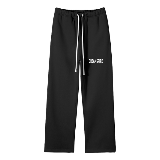 Streetwear Unisex Solid Color Fleece Straight Leg Pants