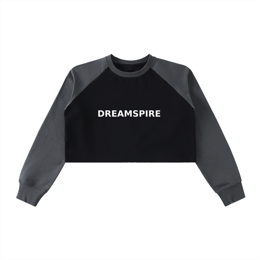 Dreamspire Block Raglan Crop Sweatshirt