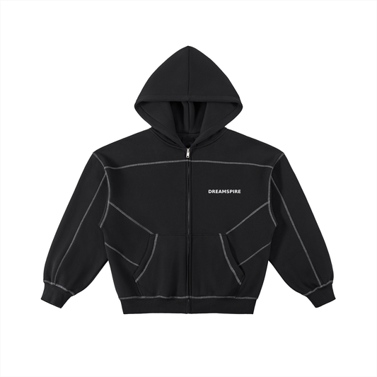 Dreamspire Classic logo Contrast-Stitched Boxy Fleece Hoodie