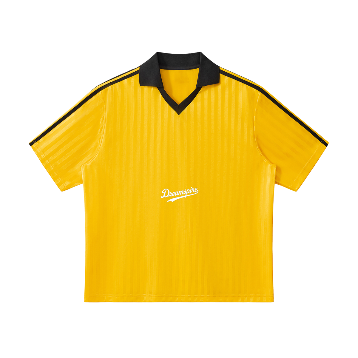 Dreamspire Baseball logo Contrast Collar Striped Soccer Jersey