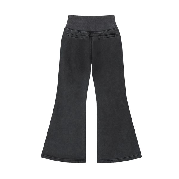 Dreamspire Baseball Female Vintage Washed Flared Fleece Pants
