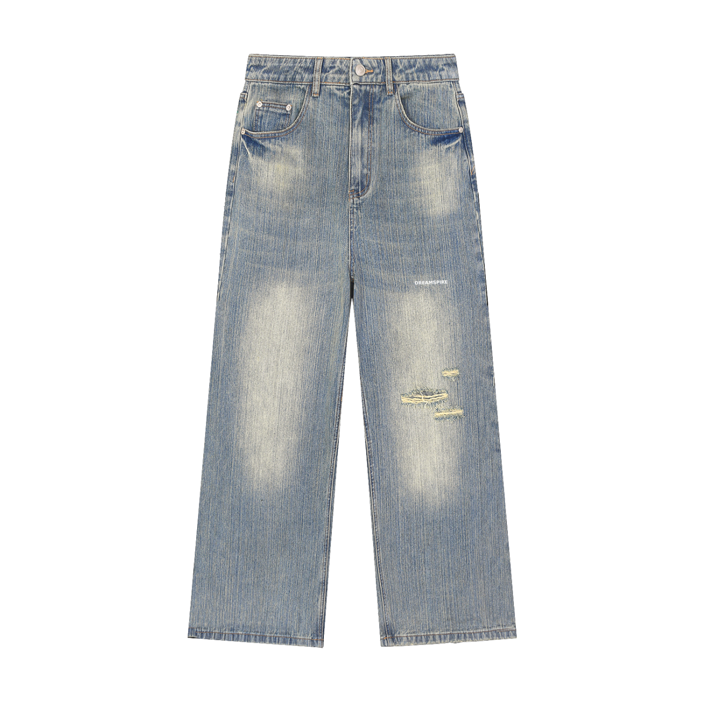 Dreamspire Classic logo Vintage Wash Distressed Denim Jeans