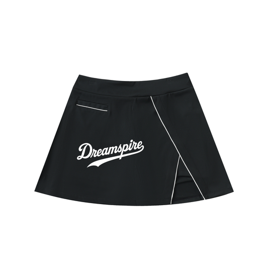 High-Waist Pocketed A-Line Skirt