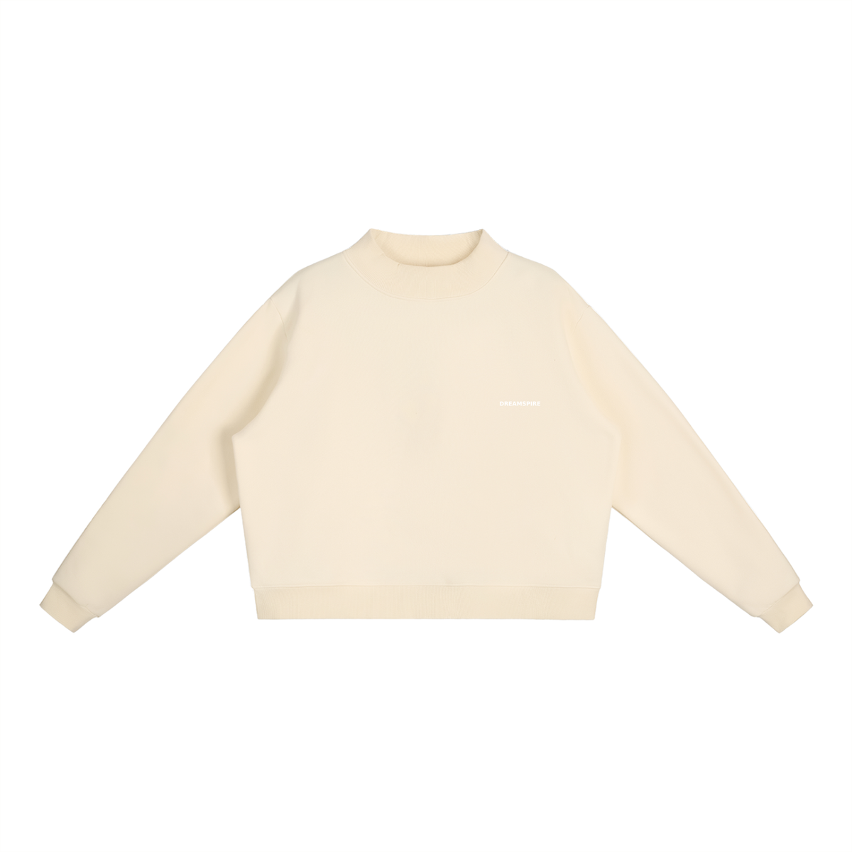 Dreamspire Classic logo Essential Fleece Mock-Neck Crew Sweatshirt