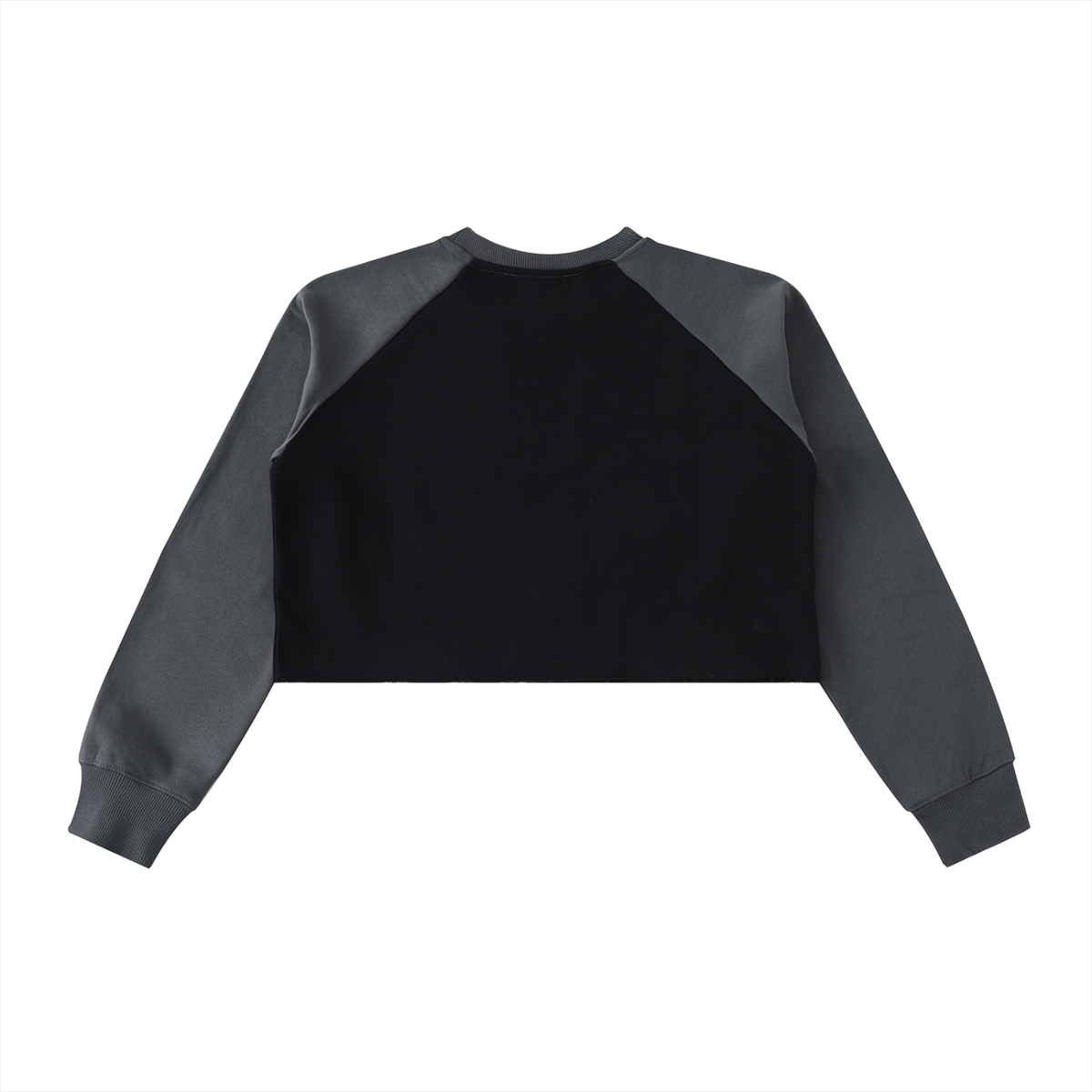 Dreamspire Classic Logo Raw-Hem Color-Block Raglan Crop Sweatshirt