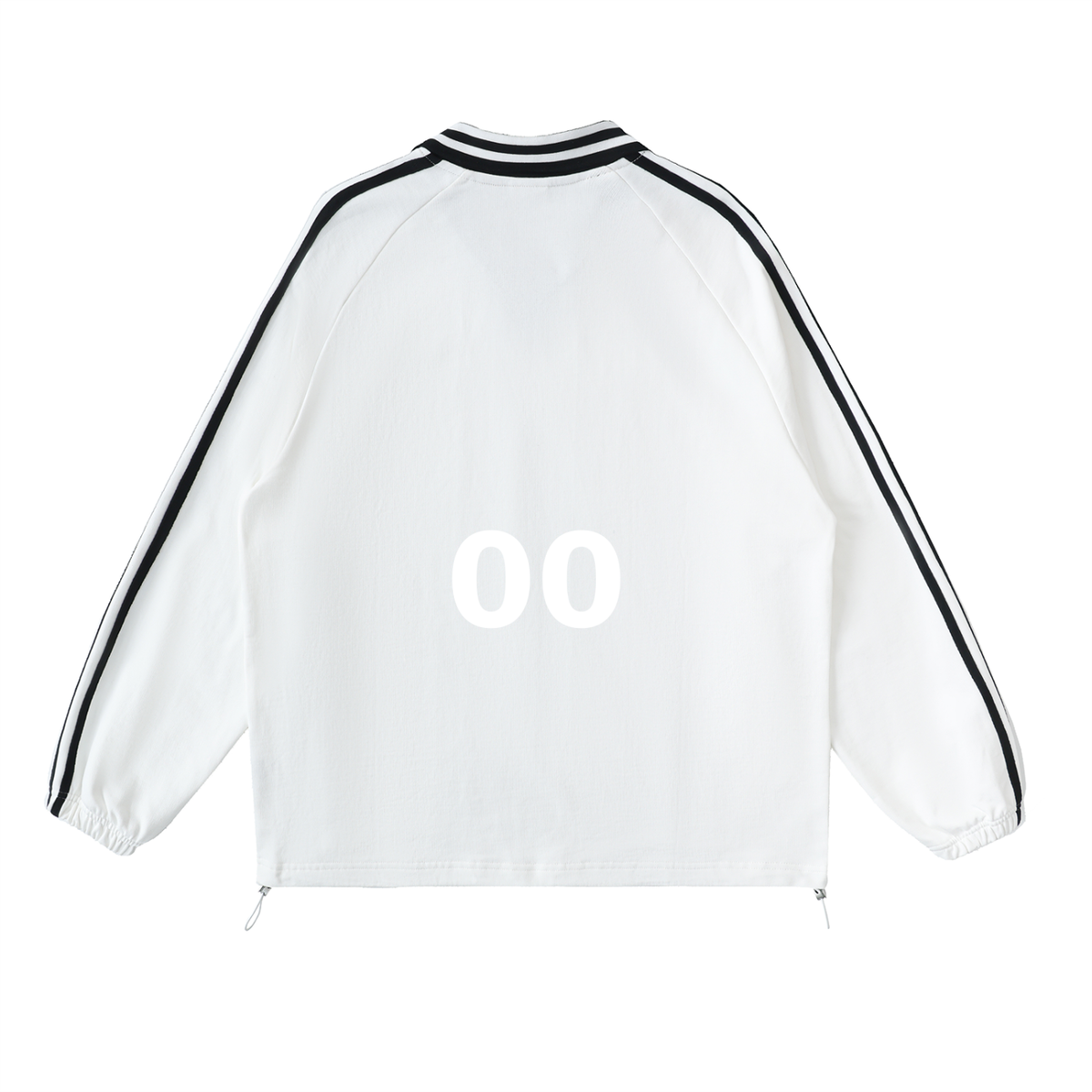 Dreamspire Baseball Contrast Striped Lapel Collar Sweatshirt