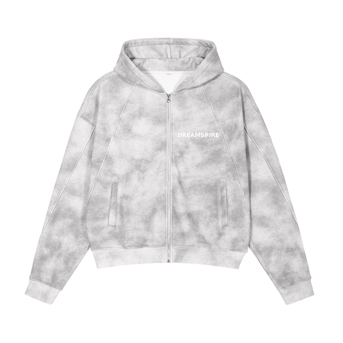 Dreamspire Basic logo Dirty Washed Zip-Up Fleece Hoodie