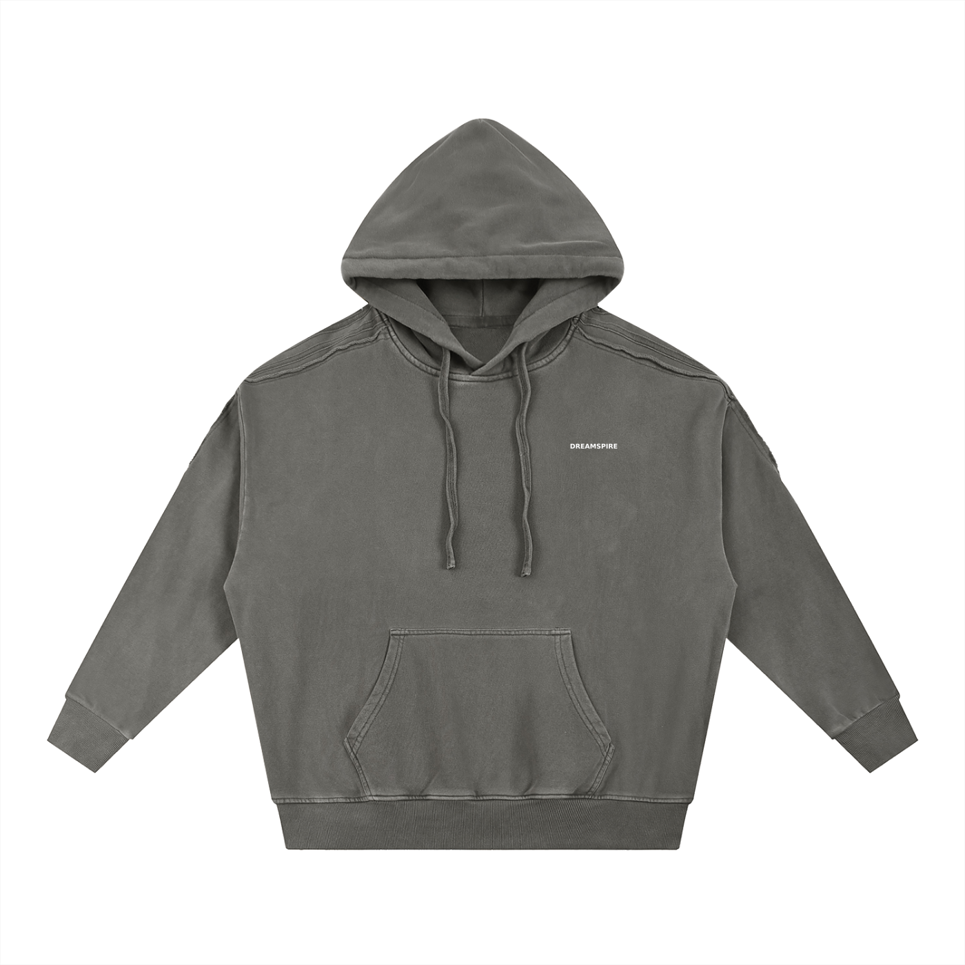 Dreamspire Classic logo Snow Washed Tape Raw Edge Hoodie