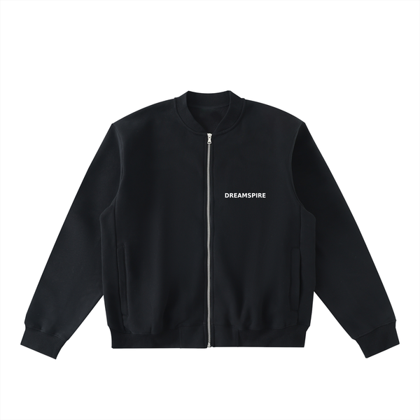 Dreamspire Classic Logo Essential Zip-Up Fleeced Varsity Jacket