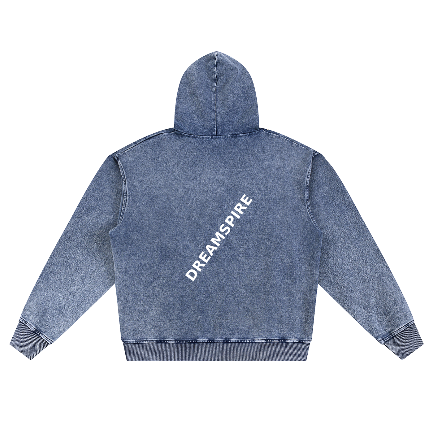 Dreamspire Classic logo Snow Wash Oversized Zip-Up Hoodie