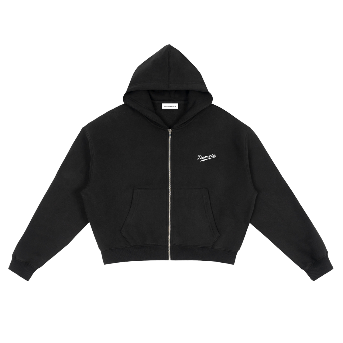 Dreamspire Baseball Fleece Zip-Up Boxy Hoodie