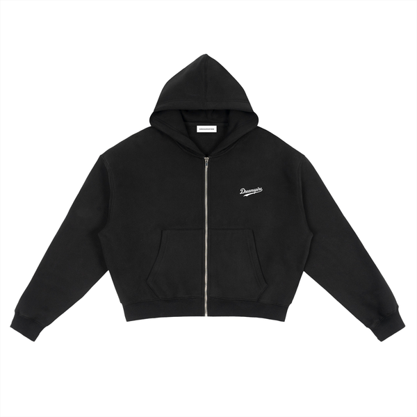 Dreamspire Baseball Fleece Zip-Up Boxy Hoodie
