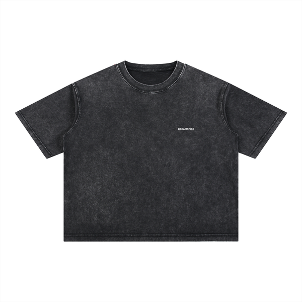 Dreamspire Classic logo Mineral Wash Boxy Cotton T-Shirt