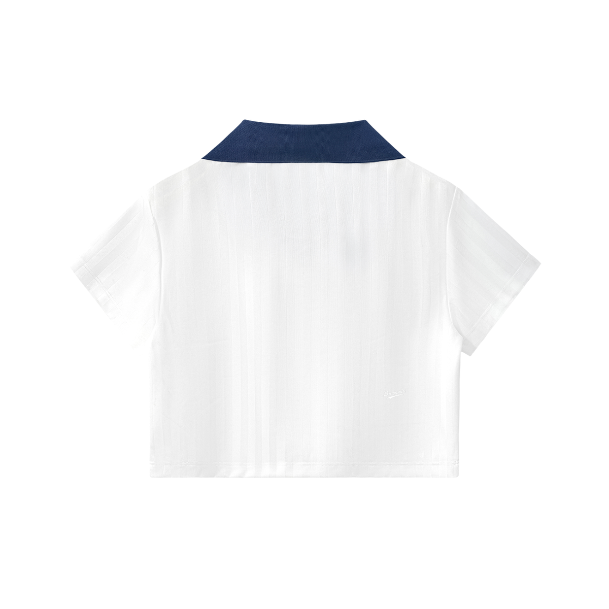 Dreamspire Baseball logo  Contrast Collar Striped Cropped Jersey
