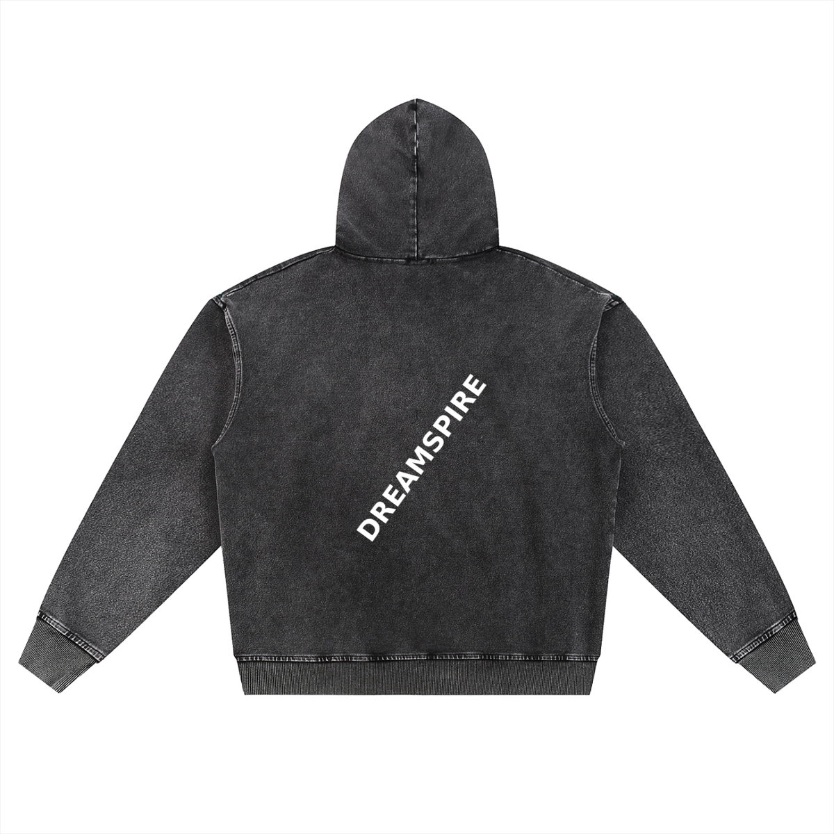 Dreamspire Classic logo Snow Wash Oversized Zip-Up Hoodie