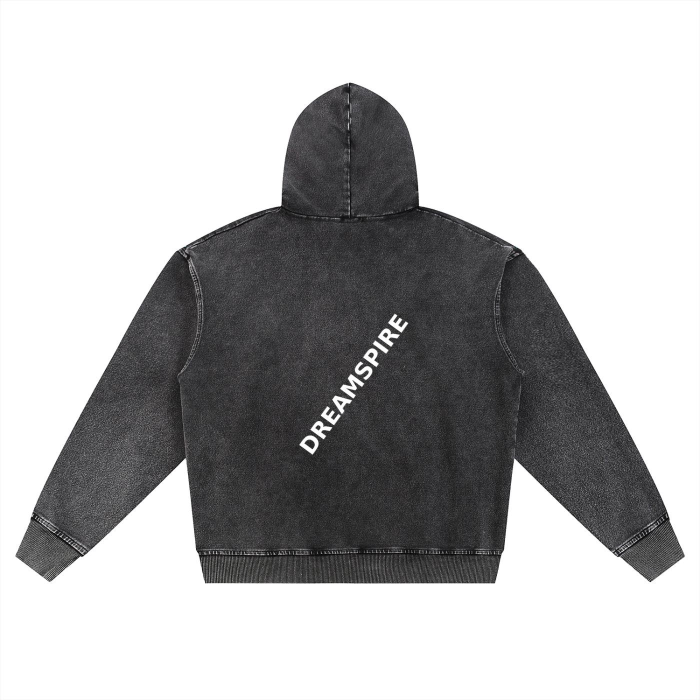 Dreamspire Classic logo Snow Wash Oversized Zip-Up Hoodie