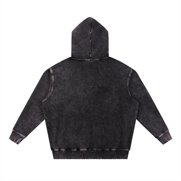 Dreamspire Baseball logo Snow Wash Hand-Frayed Heavyweight  Hoodie